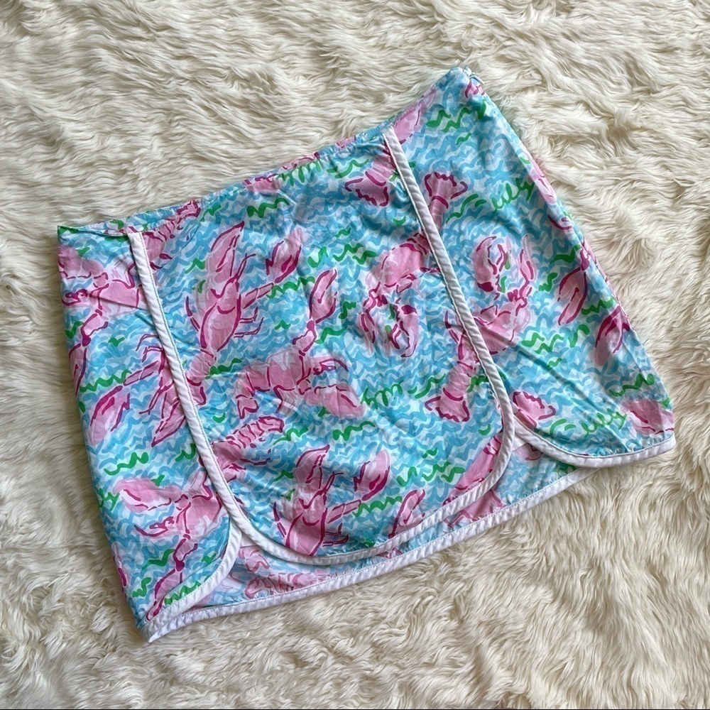 Lilly Pulitzer skirt skort cala in lobstah roll mini colorful blue pink 0